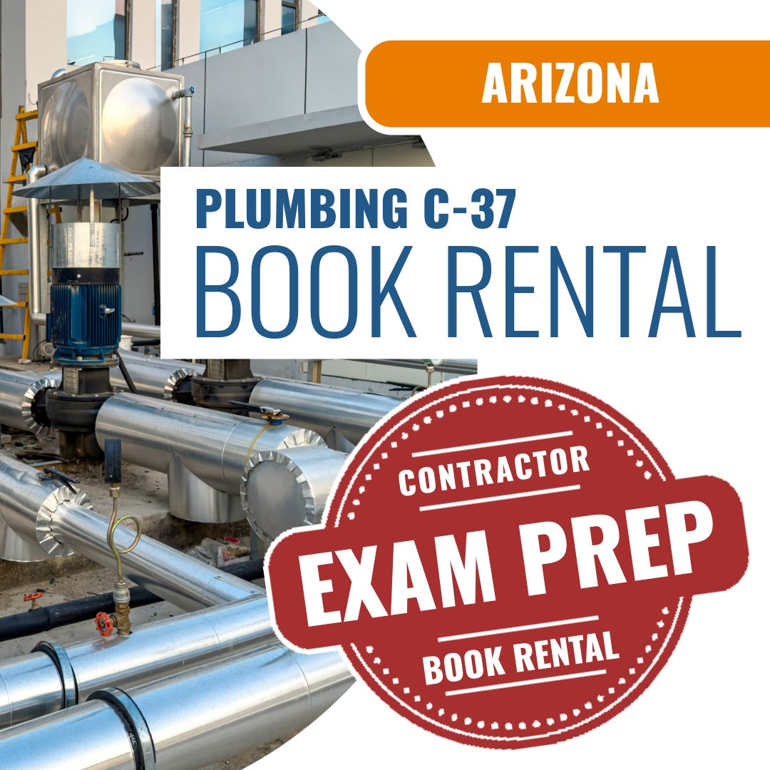 Arizona Plumbing Commercial Contractor (C-37) - Books & Courses Rental Package
