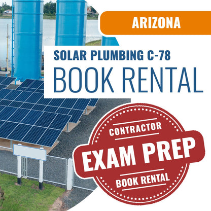 Arizona Solar Plumbing, Liquid System Only Commercial Contractor (C-78) - Books & Courses Rental Package