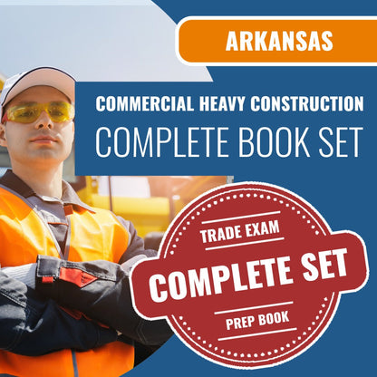 Arkansas Commercial Heavy Construction Contractor Exam Book Package