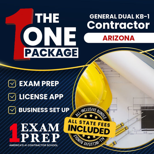 The 1 Package: All-Inclusive Arizona General Dual Residential / Commercial Contractor (KB-1) Exam, Licensing & Business Setup Solution