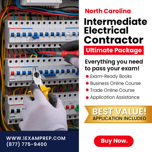 North Carolina Intermediate (I) Electrical Contractor Ultimate Exam Prep Rental Package