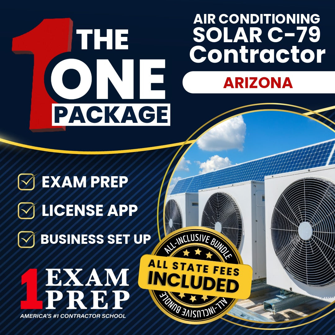 The 1 Package: All-Inclusive Arizona Air Conditioning and Refrigeration, Including Solar Commercial Contractor (C-79) Exam, Licensing & Business Setup Solution