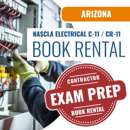 Arizona NASCLA Accredited Trade Examination for Electrical Contractors (C-11) (CR-11) - Books & Courses Rental Package