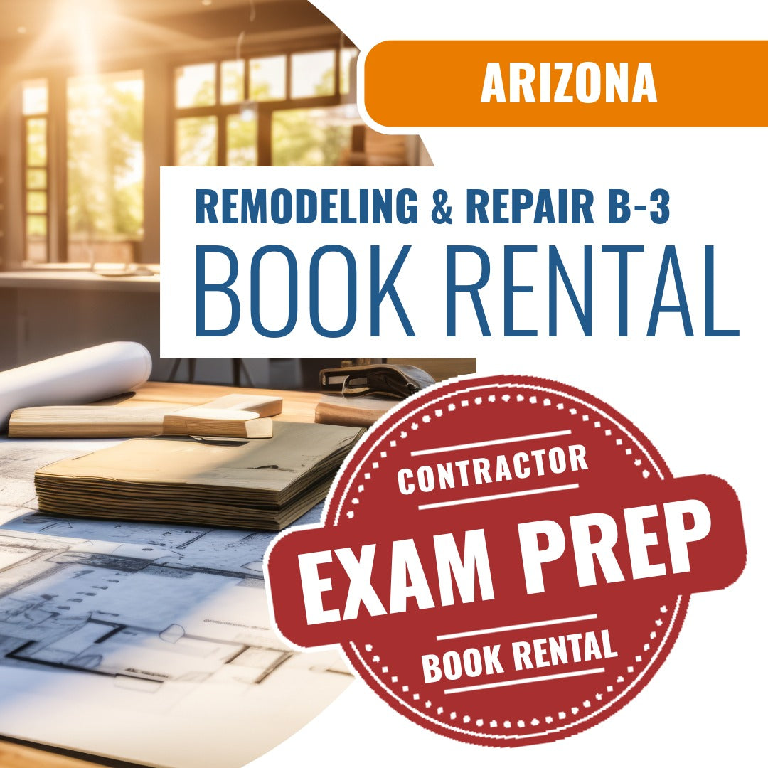 Arizona General Remodeling and Repair Residential Contractor (B-3) - Books & Courses Rental Package