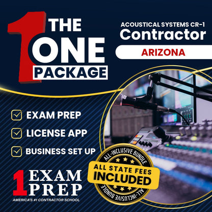 The 1 Package: All-Inclusive Arizona Acoustical Systems Residential / Commercial Contractor (CR-1) Exam, Licensing & Business Setup Solution