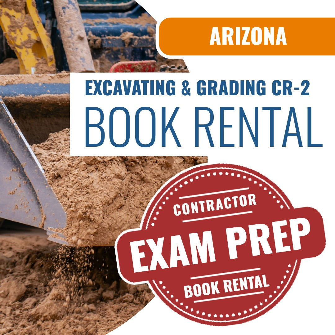 Arizona Excavating, Grading and Oil Surfacing Residential / Commercial Contractor (CR-2)  - Books & Courses Rental Package