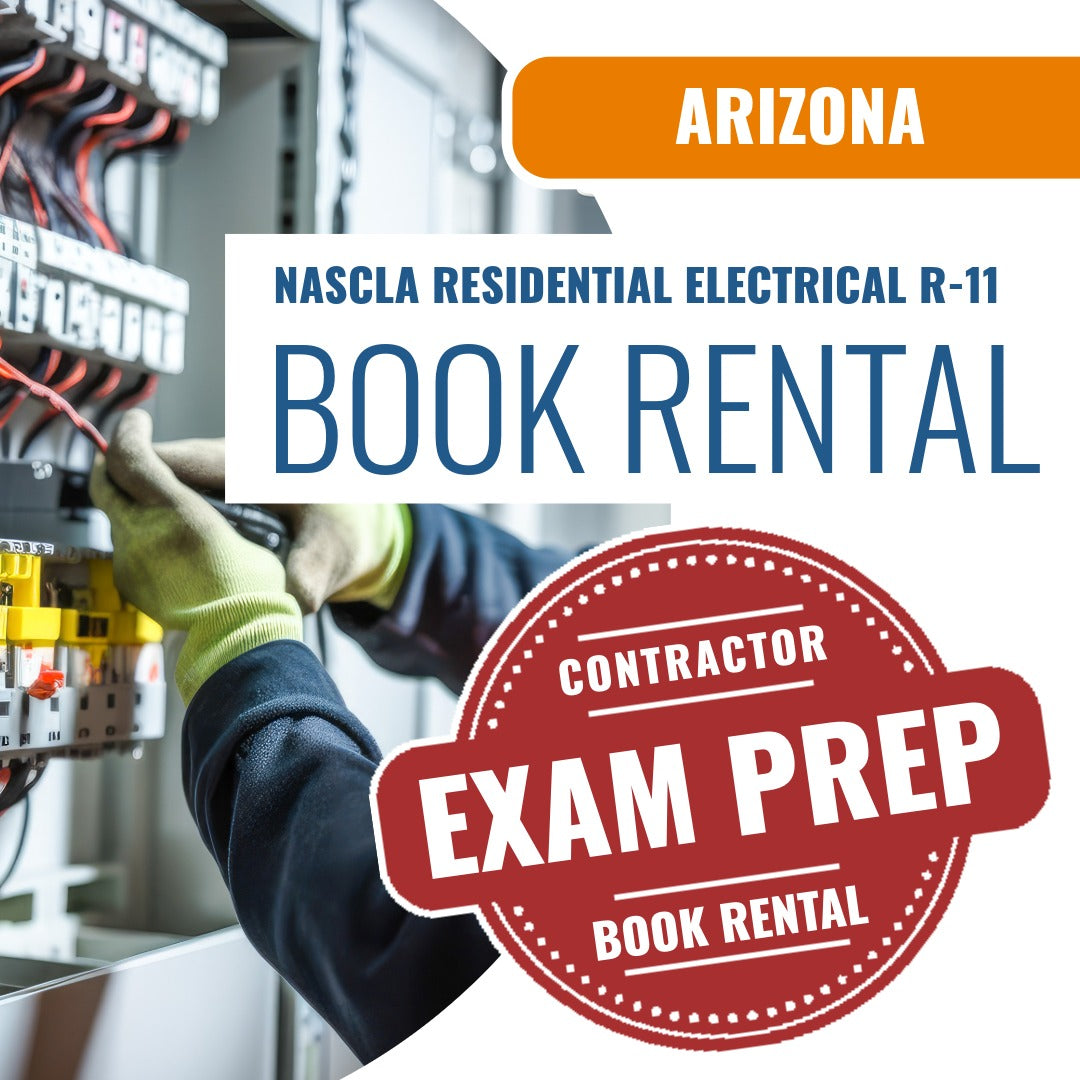 Arizona NASCLA Accredited Trade Examination for Residential Electrical Contractors (R-11) - Books & Courses Rental Package