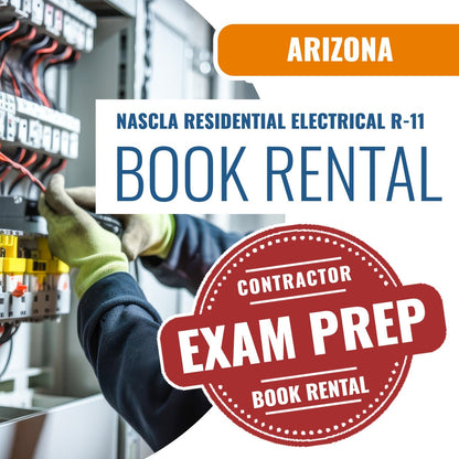 Arizona NASCLA Accredited Trade Examination for Residential Electrical Contractors (R-11) - Books & Courses Rental Package