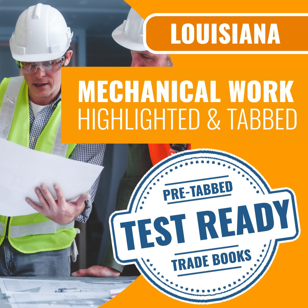 Louisiana Mechanical Work Contractor Exam Highlighted & Tabbed Book Package