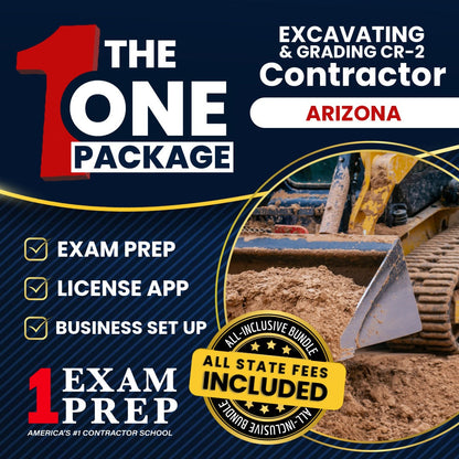 The 1 Package: All-Inclusive Arizona Excavating, Grading and Oil Surfacing Residential / Commercial Contractor (CR-2) Exam, Licensing & Business Setup Solution