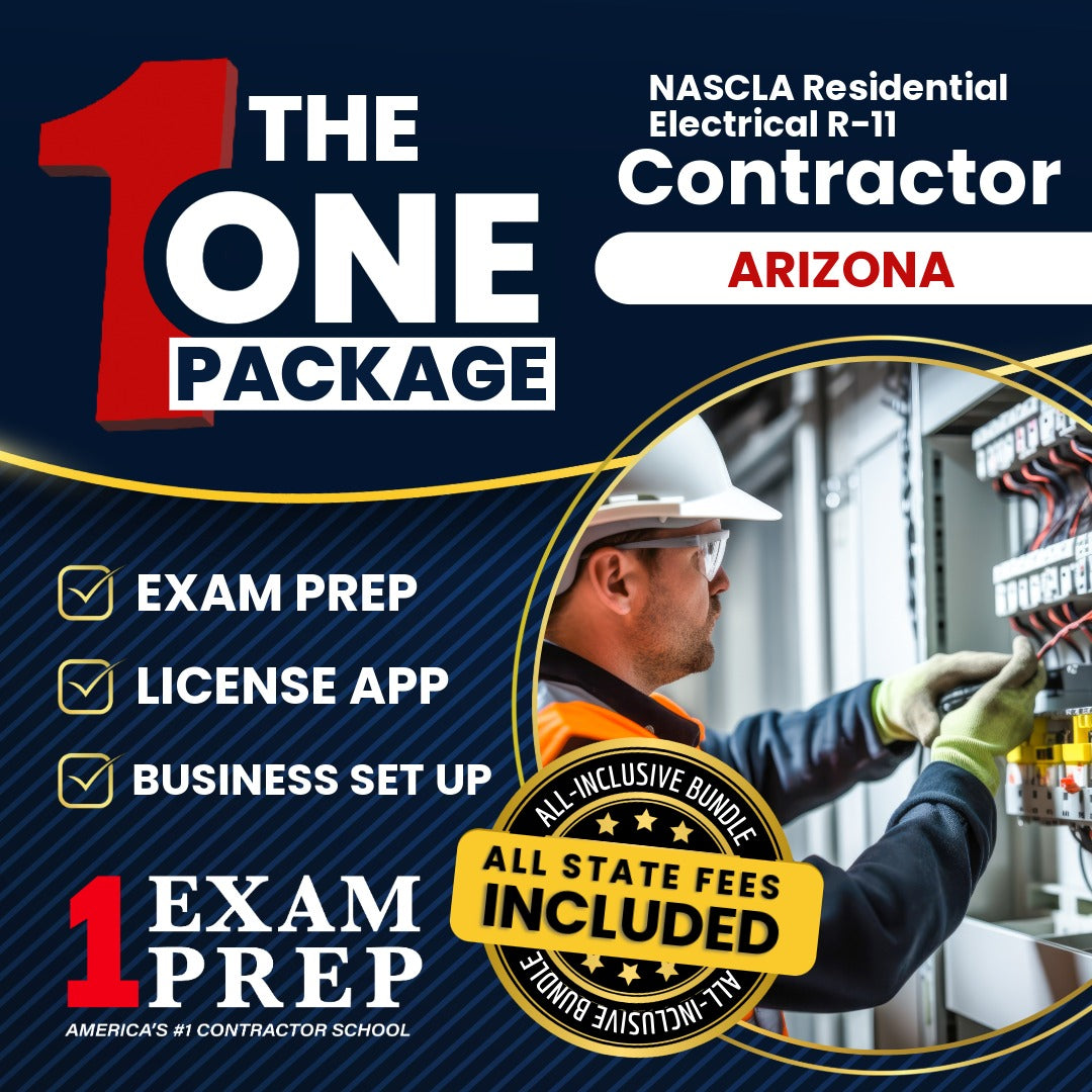 The 1 Package: All-Inclusive Arizona NASCLA Accredited Trade Examination for Residential Electrical Contractors (R-11) Exam, Licensing & Business Setup Solution