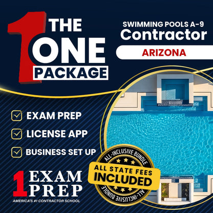 The 1 Package: All-Inclusive Arizona Swimming Pools Commercial Contractor (A-9) Exam, Licensing & Business Setup Solution