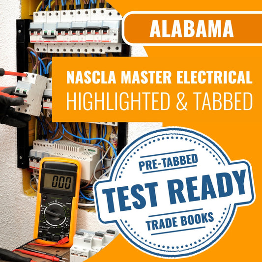 Alabama NASCLA Master Electrical Contractor Exam Highlighted & Tabbed Book Package