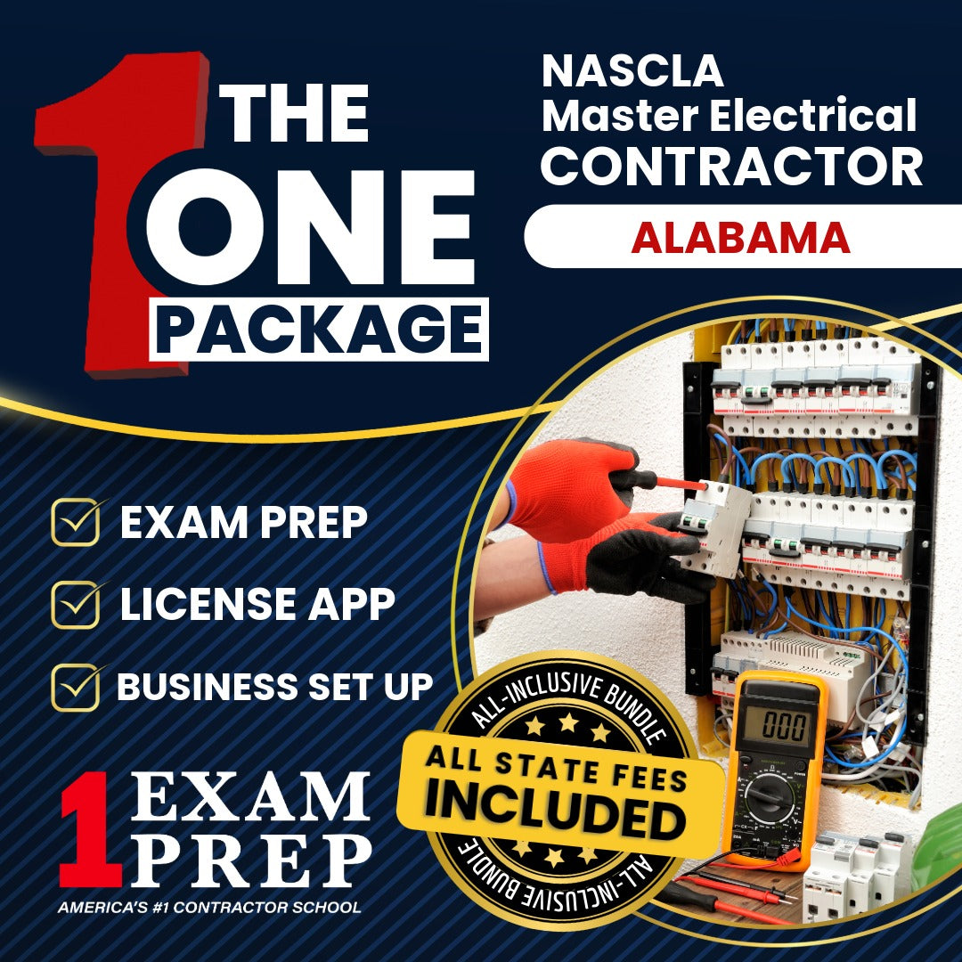 The 1 Package: All-Inclusive Alabama NASCLA Master Electrical Contractor Contractor Exam, Licensing & Business Setup Solution