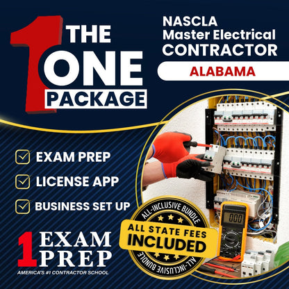 The 1 Package: All-Inclusive Alabama NASCLA Master Electrical Contractor Contractor Exam, Licensing & Business Setup Solution