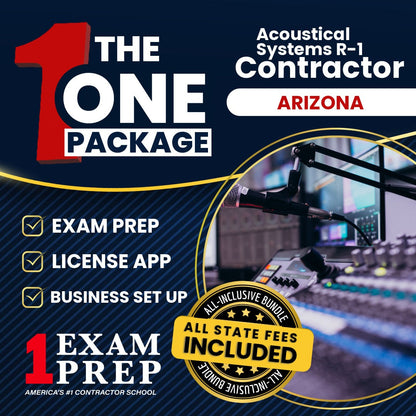 The 1 Package: All-Inclusive Arizona Acoustical Systems Residential Contractor (R-1) Exam, Licensing & Business Setup Solution