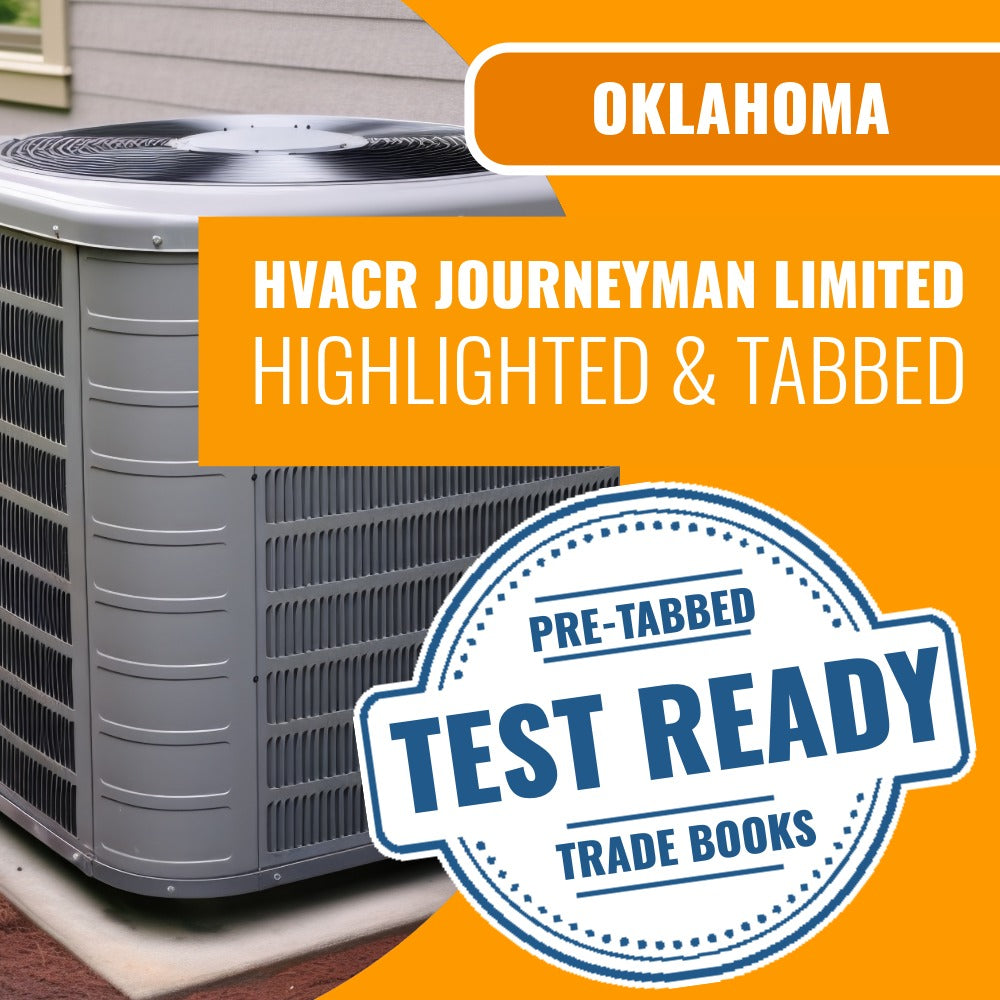 Oklahoma HVACR Limited Journeyman Contractor Highlighted & Tabbed Book Package