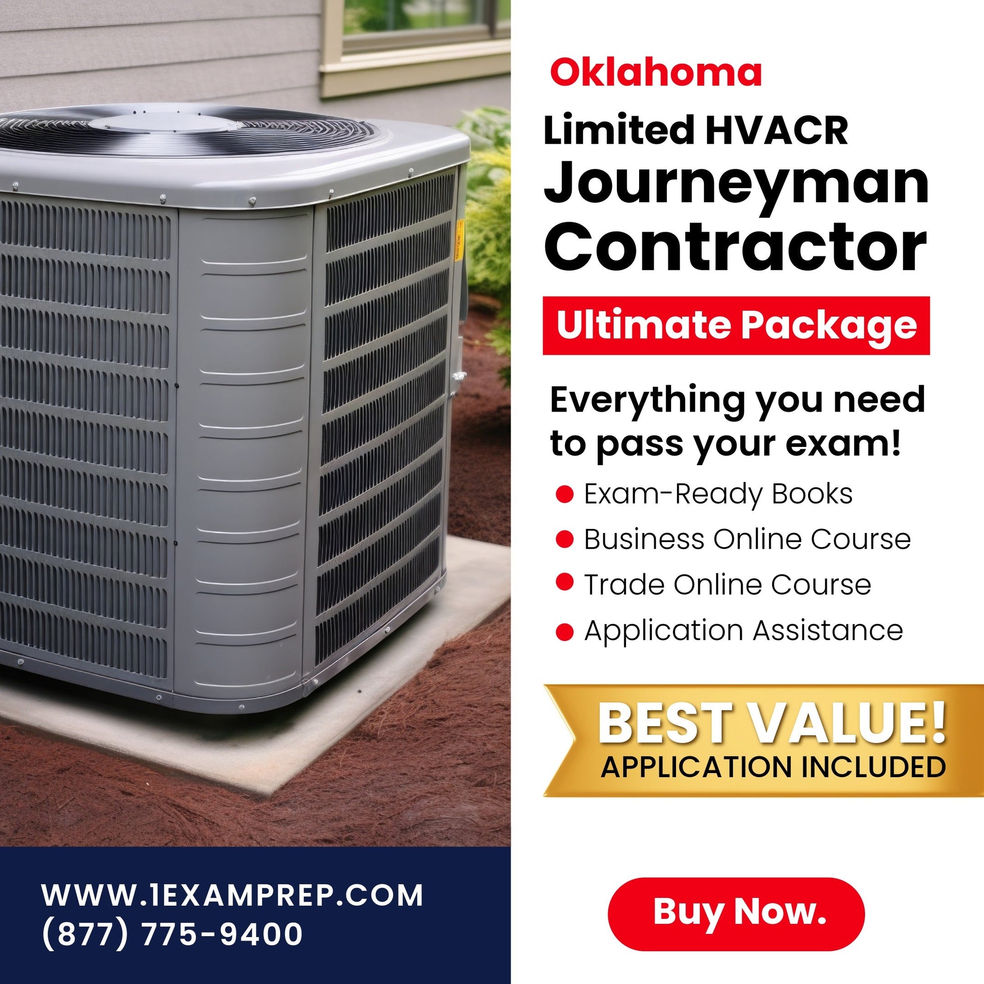 Oklahoma HVACR Journeyman Limited Contractor Ultimate Exam Prep Rental Package
