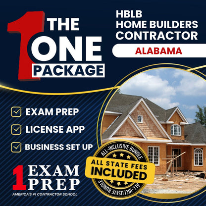 The 1 Package: All-Inclusive Alabama Home Builders HBLB Contractor Exam, Licensing & Business Setup Solution