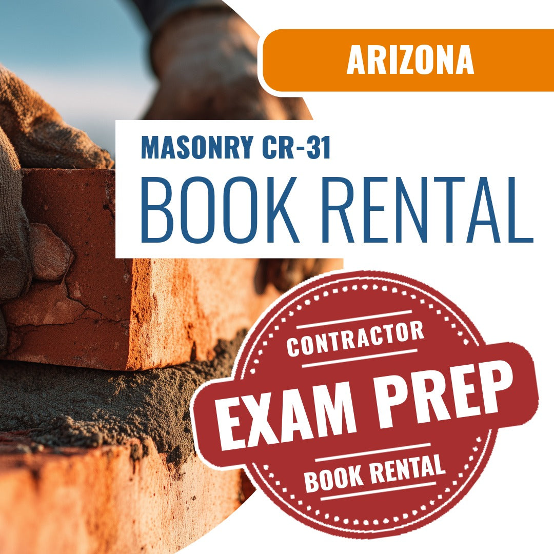 Arizona Masonry Residential / Commercial Contractor (CR-31) - Books & Courses Rental Package