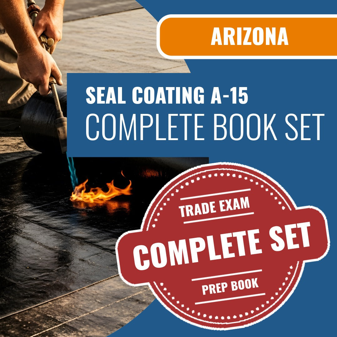 Arizona Seal Coating Commercial Contractor (A-15) Exam Book Package