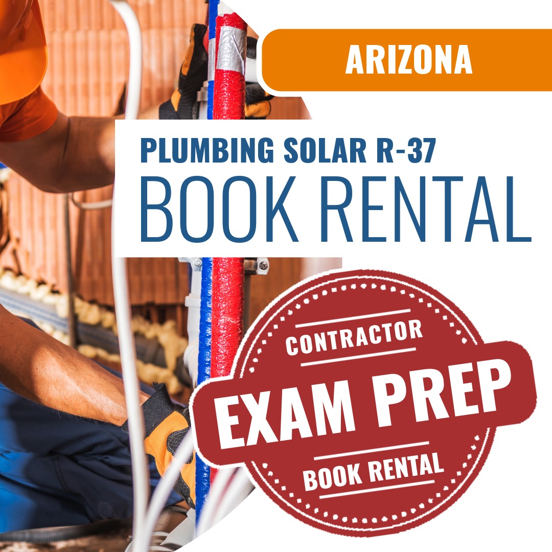 Arizona Plumbing, Including Solar Residential Contractor (R-37) - Books & Courses Rental Package