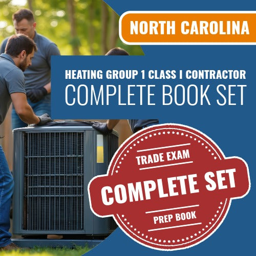 North Carolina Heating Group 1 Class I Contractor Exam Book Package