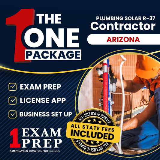 The 1 Package: All-Inclusive Arizona Plumbing, Including Solar Residential Contractor (R-37) Exam, Licensing & Business Setup Solution