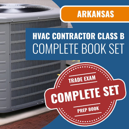 Arkansas Class B HVACR Contractor Exam Book Package