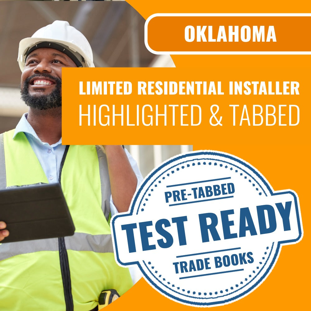 Oklahoma Limited Residential Installer (Mechanical) Contractor Highlighted & Tabbed Book Package