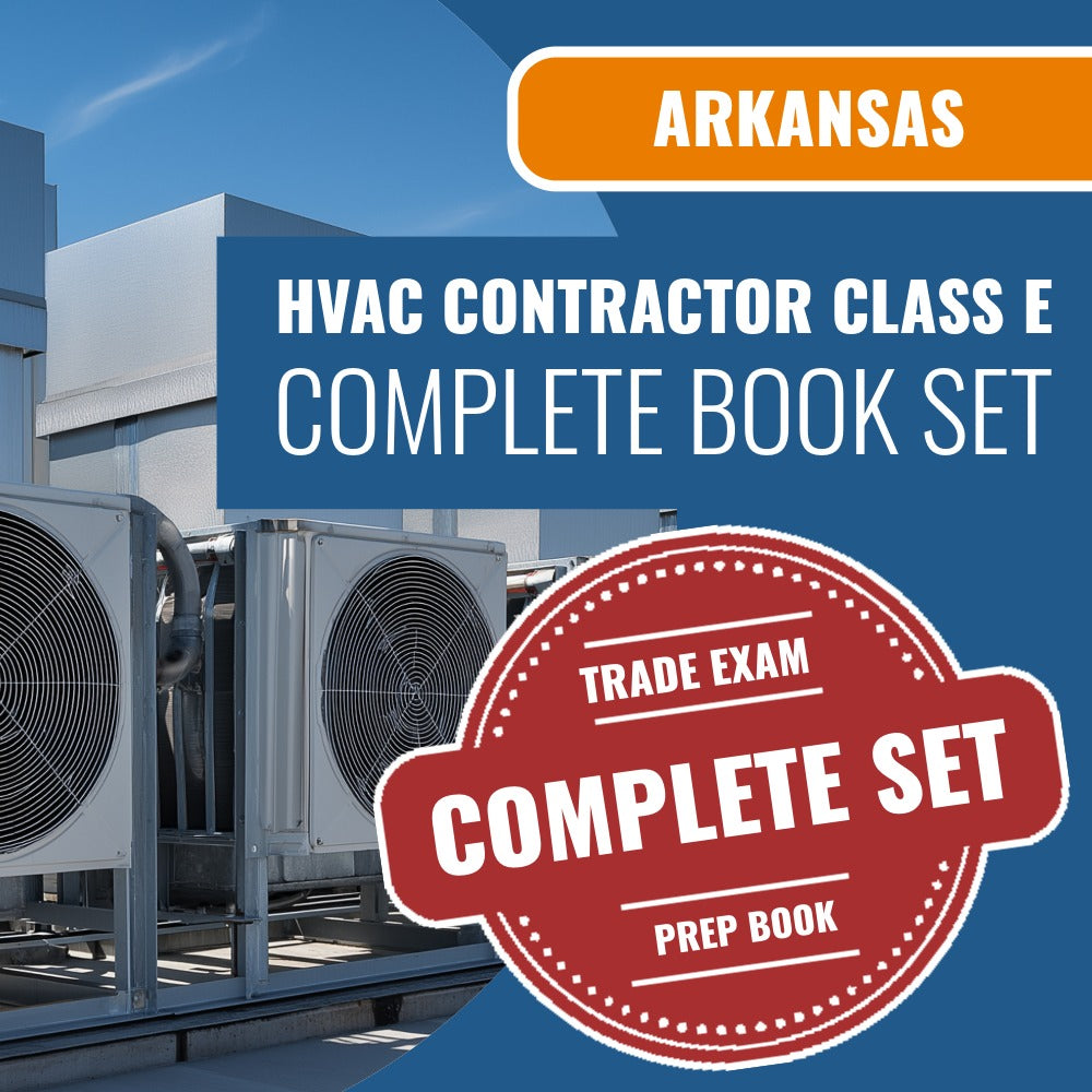 Arkansas Class E HVACR Contractor Exam Book package