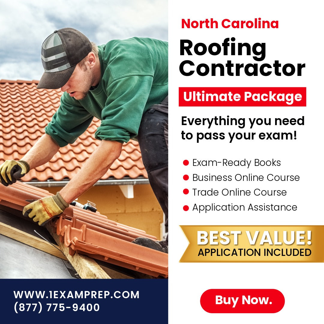 North Carolina Roofing Contractor Ultimate Exam Prep Rental Package
