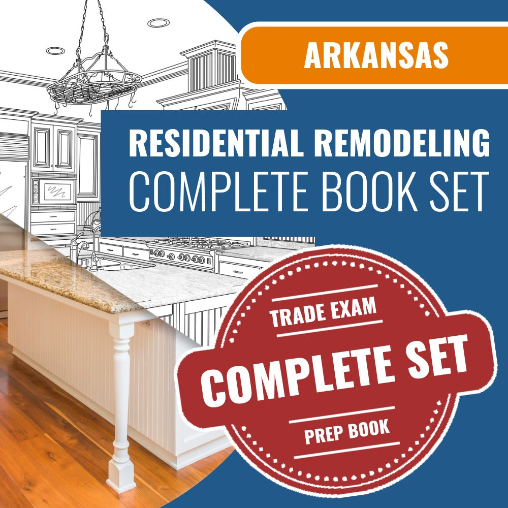 Arkansas Residential Remodeling, Renovations, Restoration, Alterations Contractor Exam Book Package