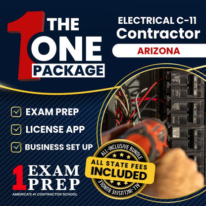 The 1 Package: All-Inclusive Arizona Electrical Commercial Contractor (C-11) Exam, Licensing & Business Setup Solution