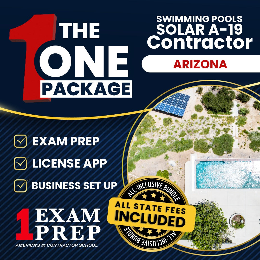 The 1 Package: All-Inclusive Arizona Swimming Pools, Including Solar Commercial Contractor (A-19) Exam, Licensing & Business Setup Solution