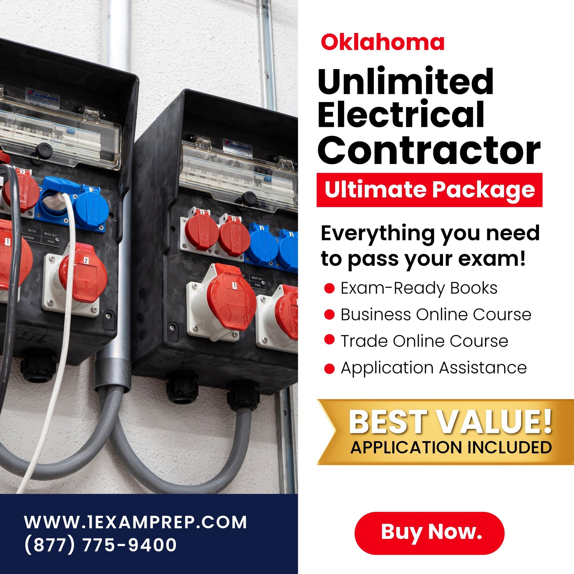 Oklahoma Unlimited Electrical Contractor Ultimate Exam Prep Rental Package
