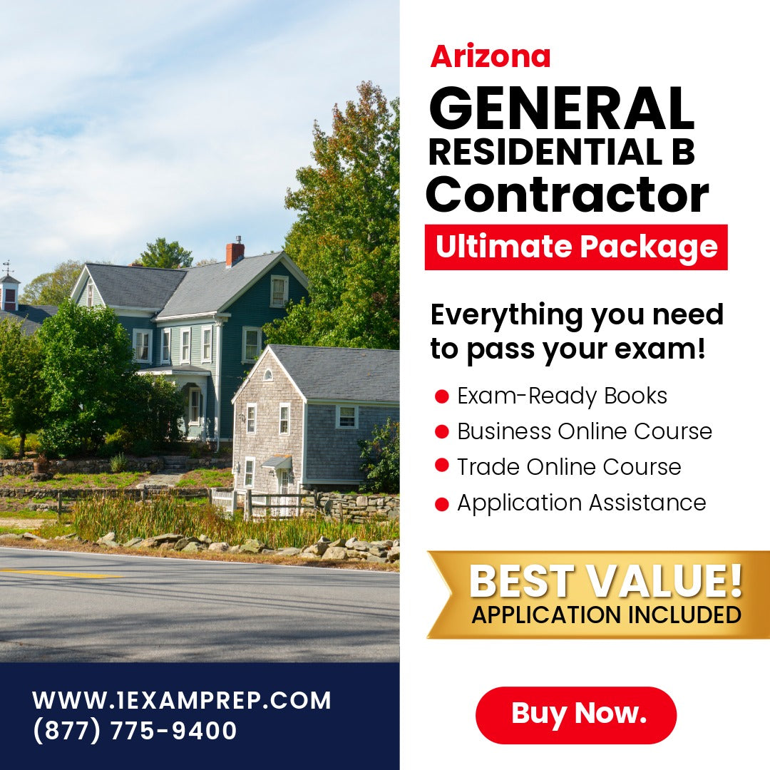 Arizona General Residential Contractor (B) Ultimate Exam Prep Rental Package