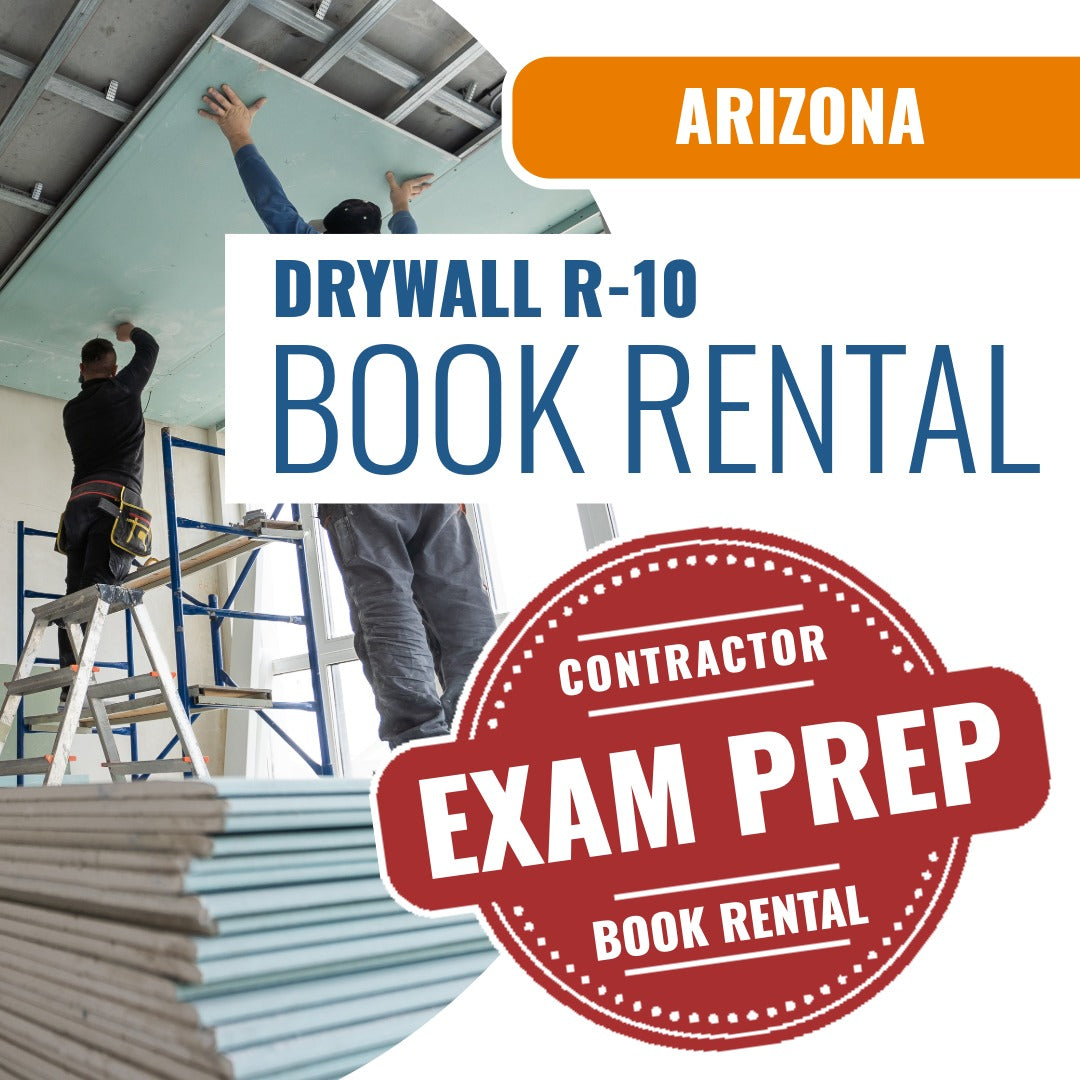 Arizona Drywall Residential Contractor (R-10) - Books & Courses Rental Package