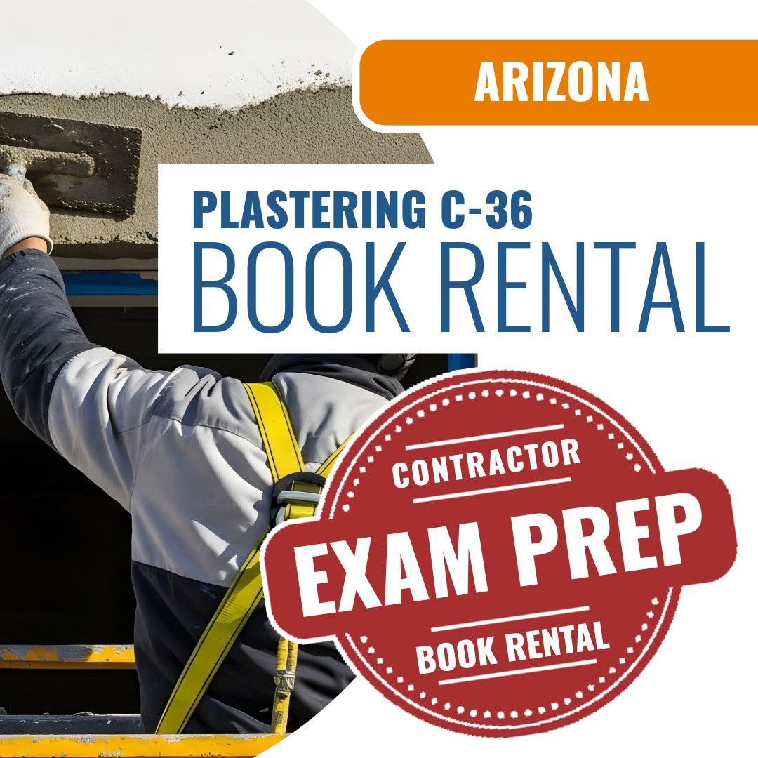 Arizona Plastering Commercial Contractor (C-36) - Books & Courses Rental Package