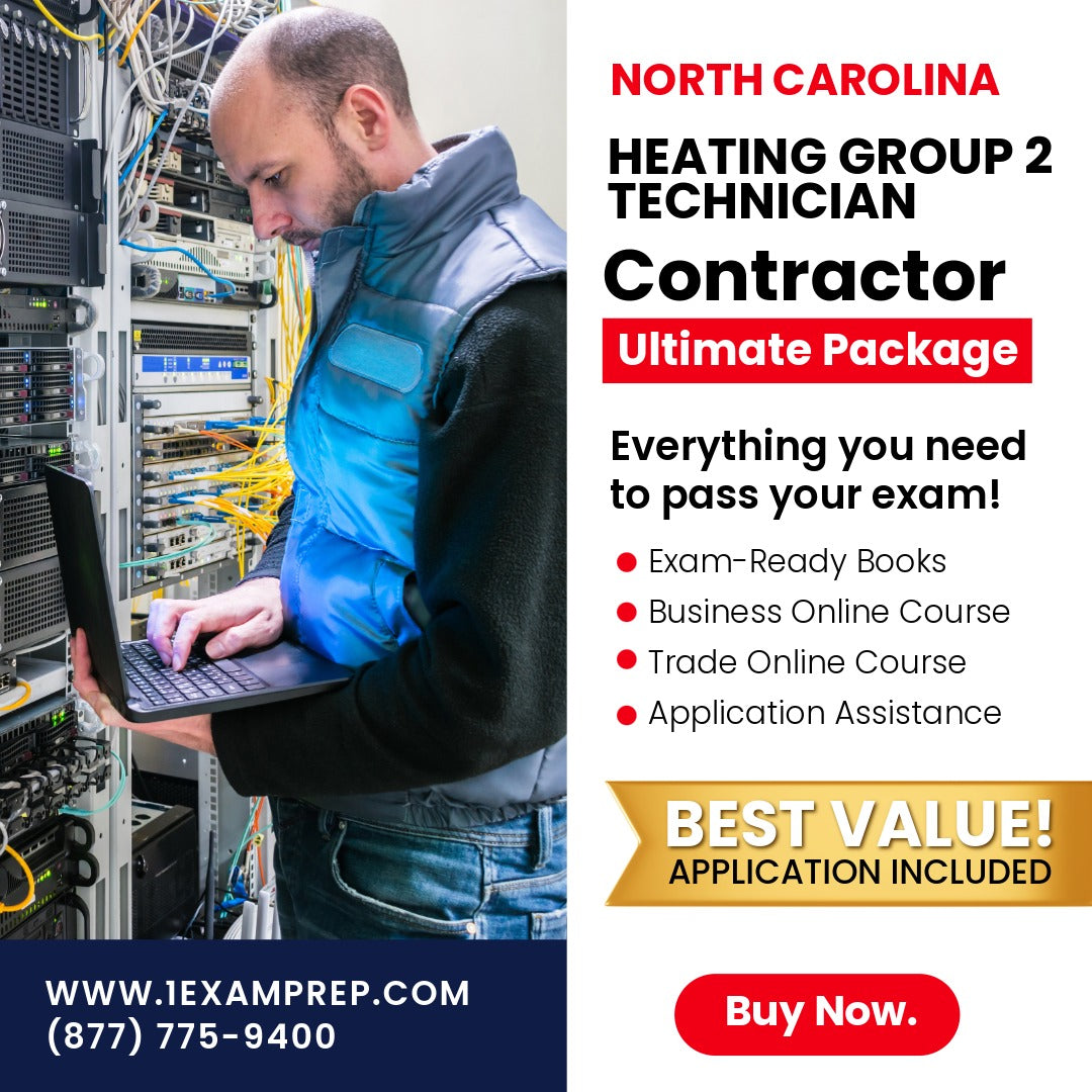 North Carolina Heating Group 2 Technician Exam Ultimate Package