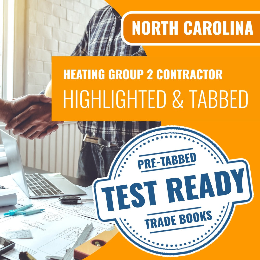 North Carolina Heating Group 2 Contractor Highlighted & Tabbed Book Package