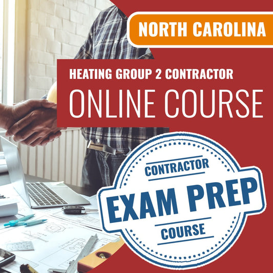 North Carolina Heating Group 2 Contractor Exam Online Course