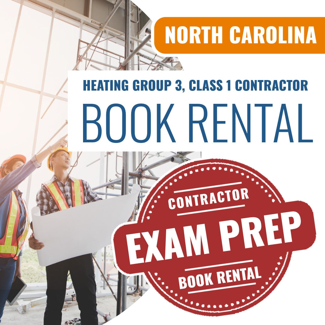 North Carolina Heating Group 3, Class 1 Contractor Books & Course Rental