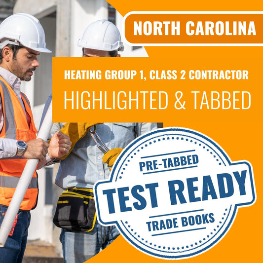 North Carolina Heating Group 1, Class 2 Contractor Highlighted & Tabbed Book Package