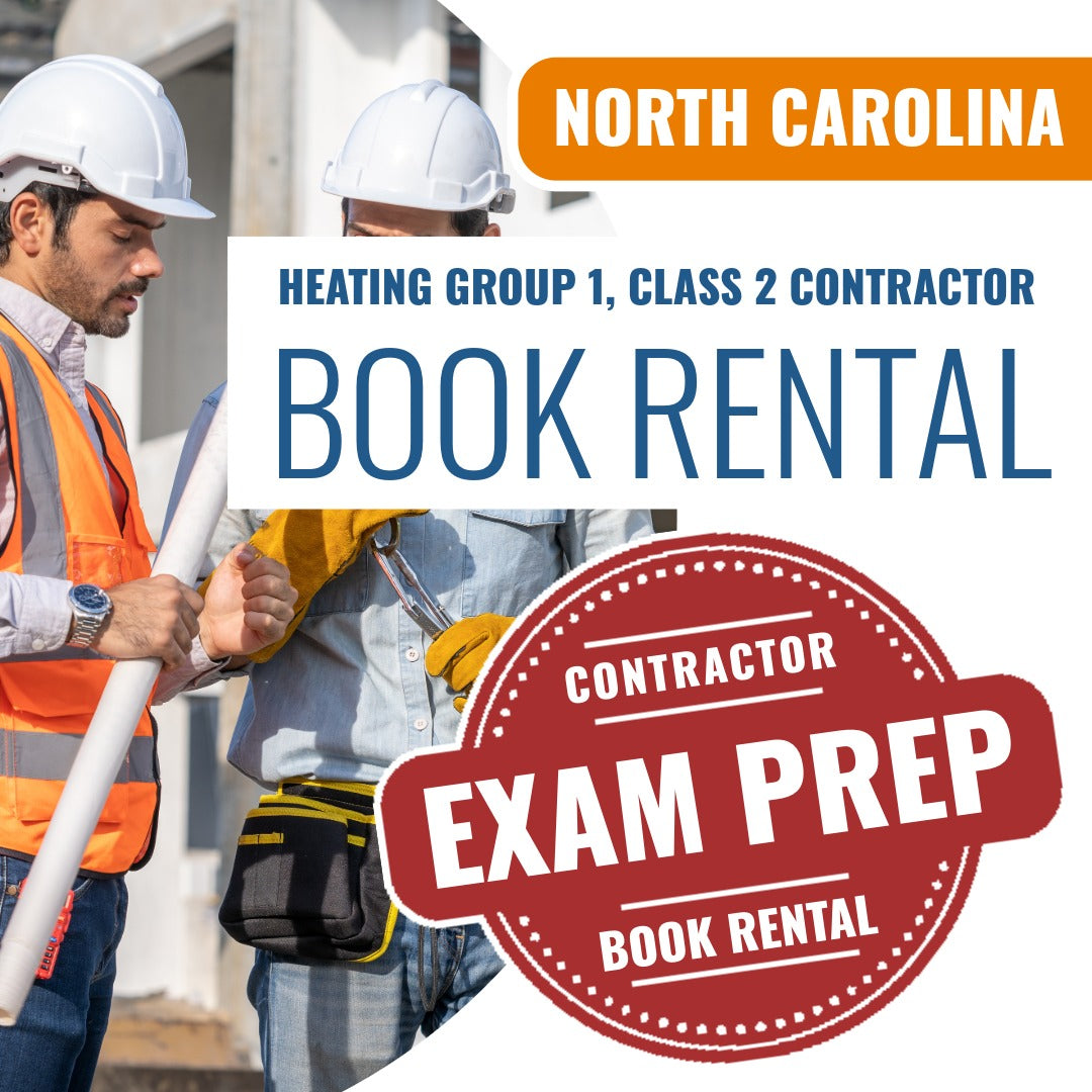 North Carolina Heating Group 1, Class 2 Contractor Books & Course Rental