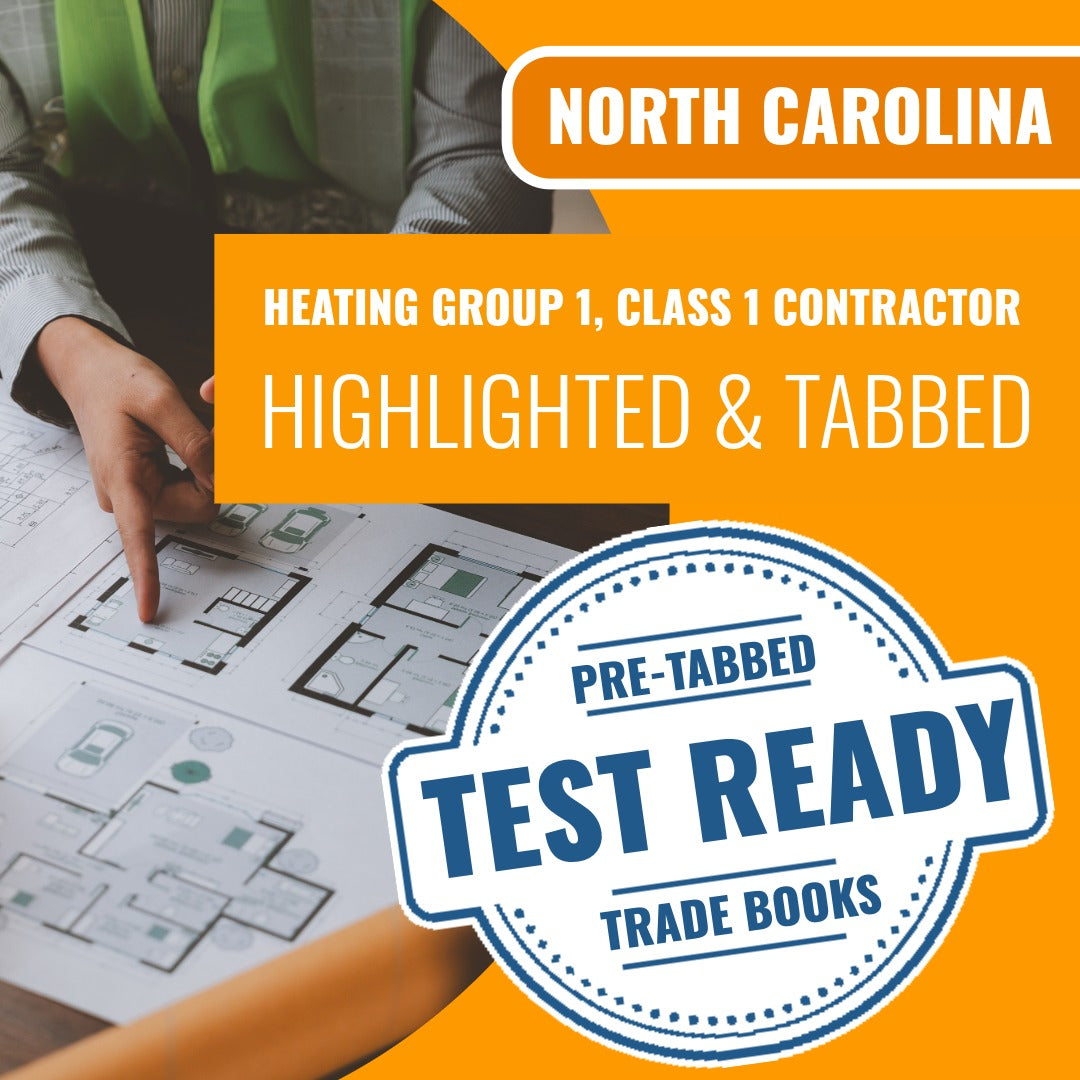 North Carolina Heating Group 1, Class 1 Contractor Highlighted & Tabbed Book Package