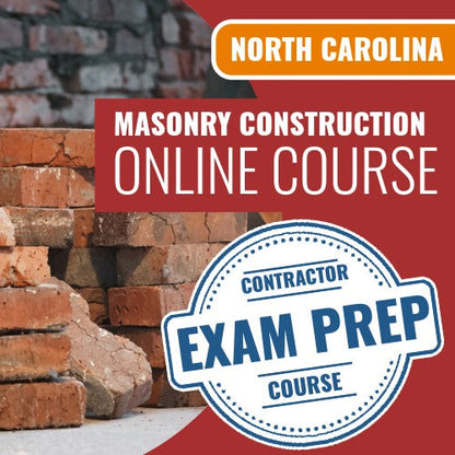 North Carolina Masonry Contractor - Online Exam Prep Course