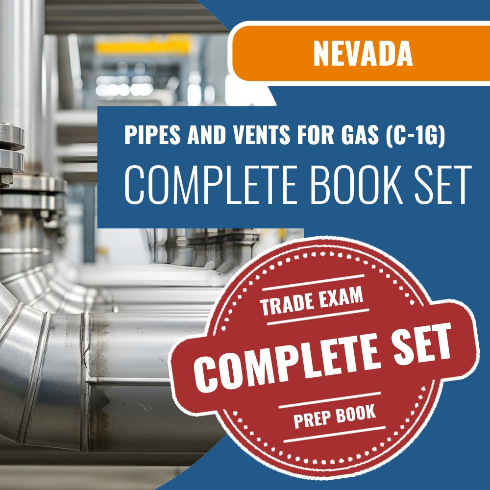 Nevada Pipes And Vents For Gas Contractor (C-1G) Exam Book Package
