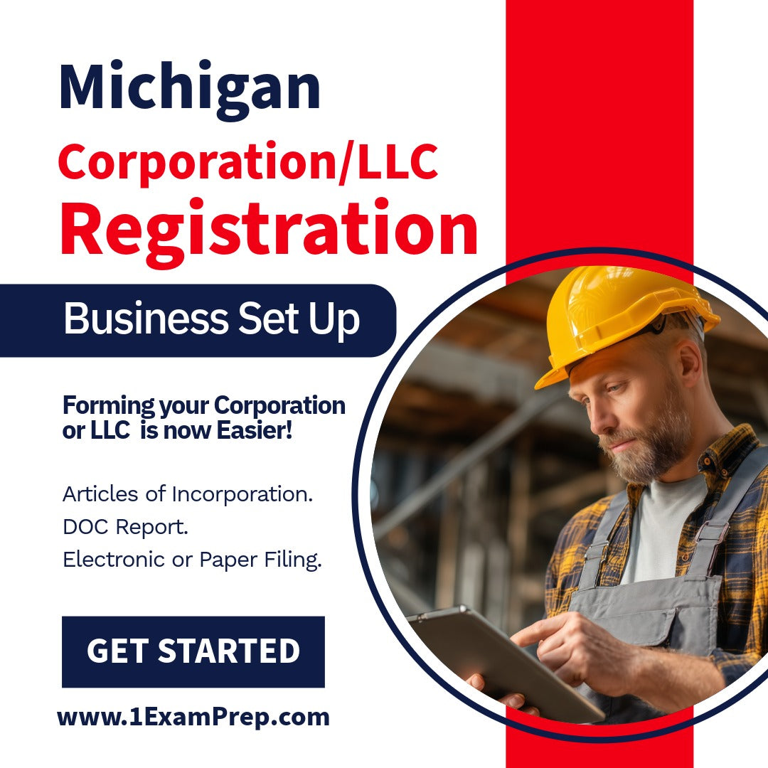 Michigan Corporation or LLC Filing Registration Formation Setup