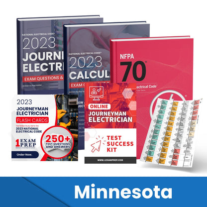 2023 Minnesota Journeyman Electrician Exam Prep Study Guides & Code Book Ultimate Combo (Based on the 2023 NEC)